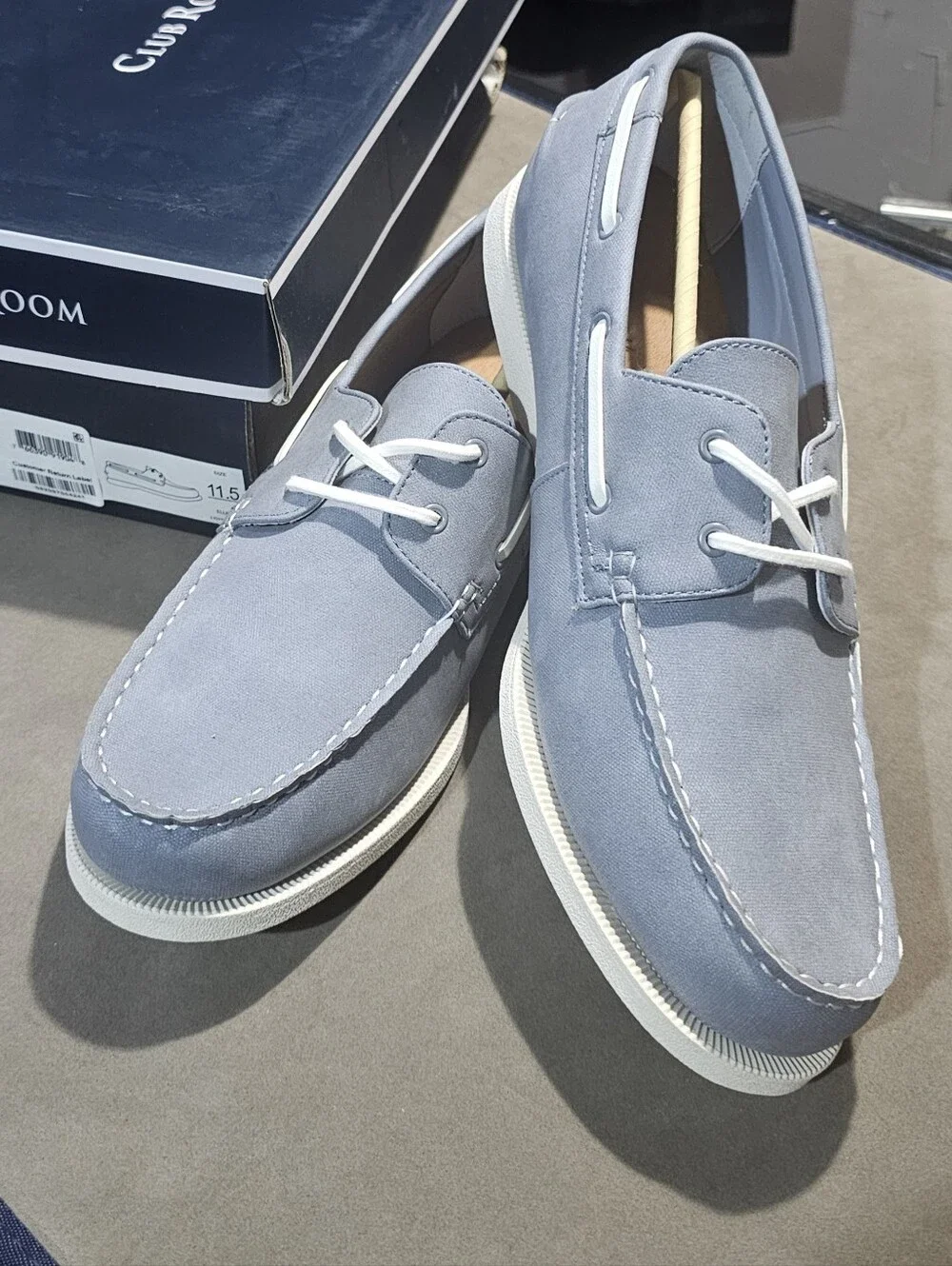 Club Room Elliot Men's Light Blue Shoes Size 11.5M New